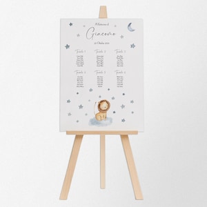 Tableau Stampabile - File Digitale PDF - Ristorante - Battesimo - Grafica Personalizzata - Animali del Safari