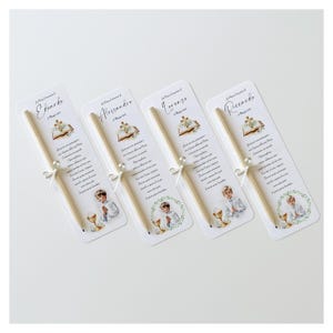 Segnalibro con Matita 10pz - Classica o Seminabile - Bomboniera - Prima Comunione - Cresima - Bambino - Grafica Personalizzata