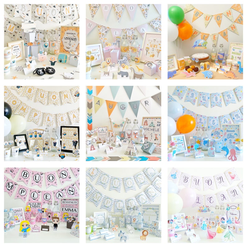 Componi il tuo Party Kit Compleanno Personalizzato Festa a Tema Allestimento Kids Box Stampato immagine 3