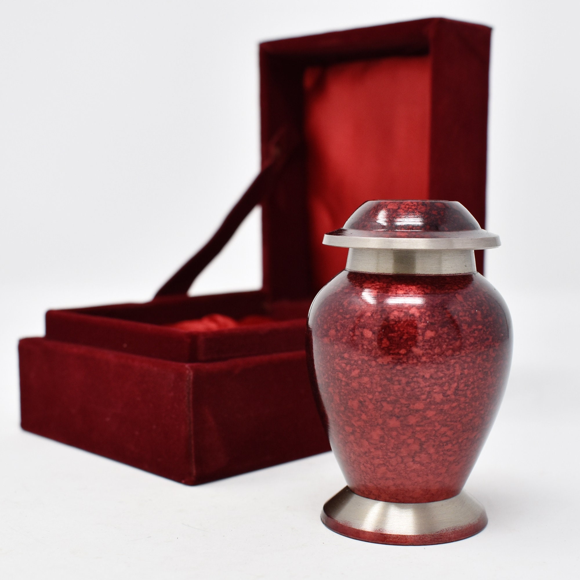 Red Brass Urn Small Cremation Urns for human Ashes Mini Etsy