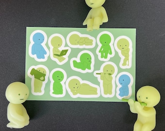 Hoja de pegatinas de vinilo mate Smiski 1