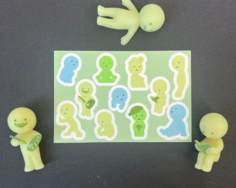 Hoja de pegatinas de vinilo mate Smiski 2