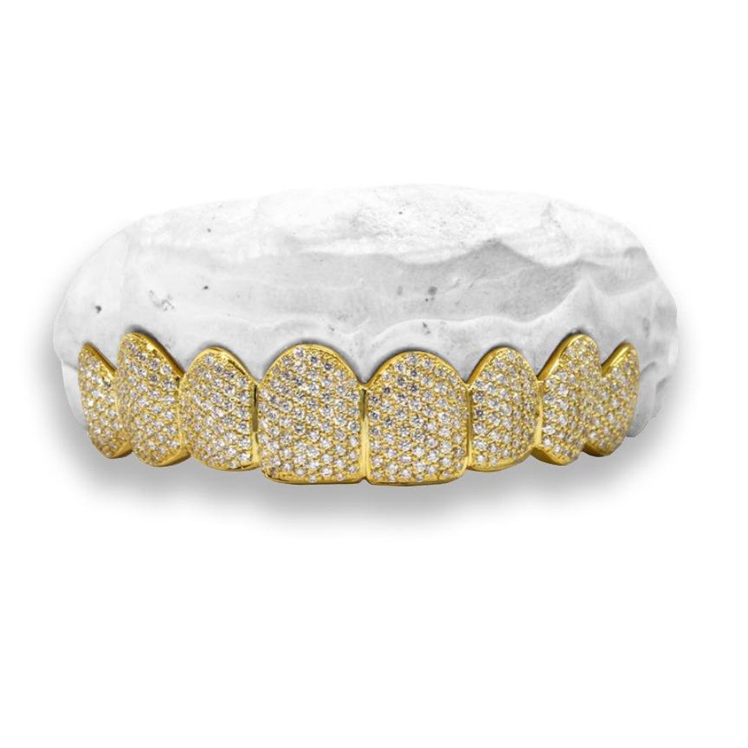 Custom Diamond Gold Grillz single Top or Bottom Etsy