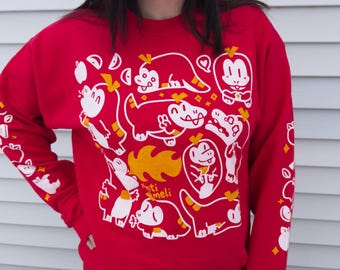 Fire Type Crocodile Sweatshirt