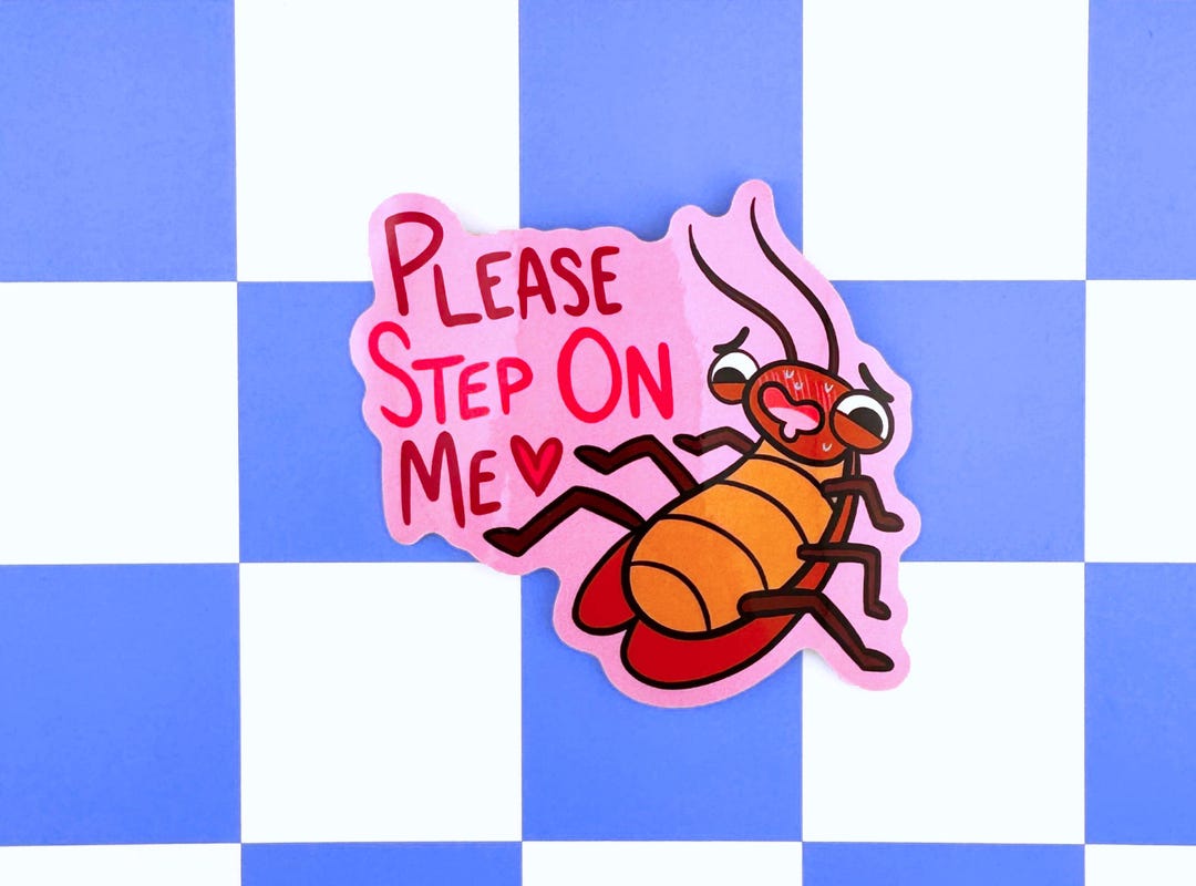 Cockroach Sticker | 3in. Funny Insect Decal - Etsy