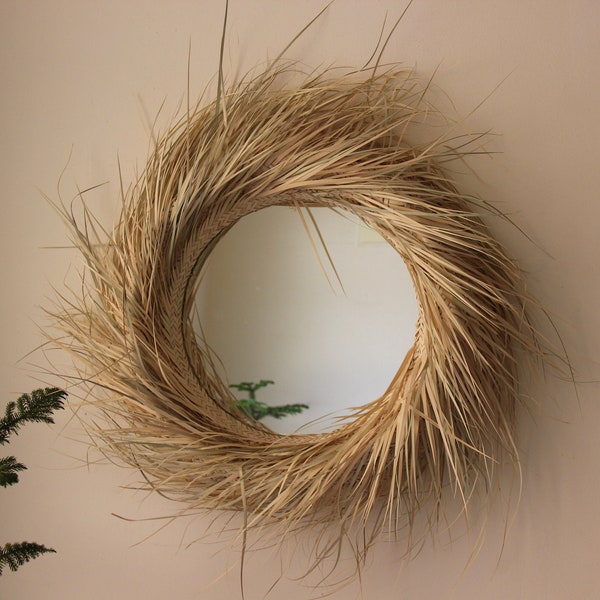 Palm Leaf Mirror Etsy