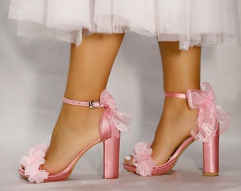 Glitter Bow Platforms in Lilac Retro Shoes Heels for 13 BJD and Smart Dolls Glitter Bow Platforms in Lilac Retro Shoes Heels for 13 BJD and Smart Dolls