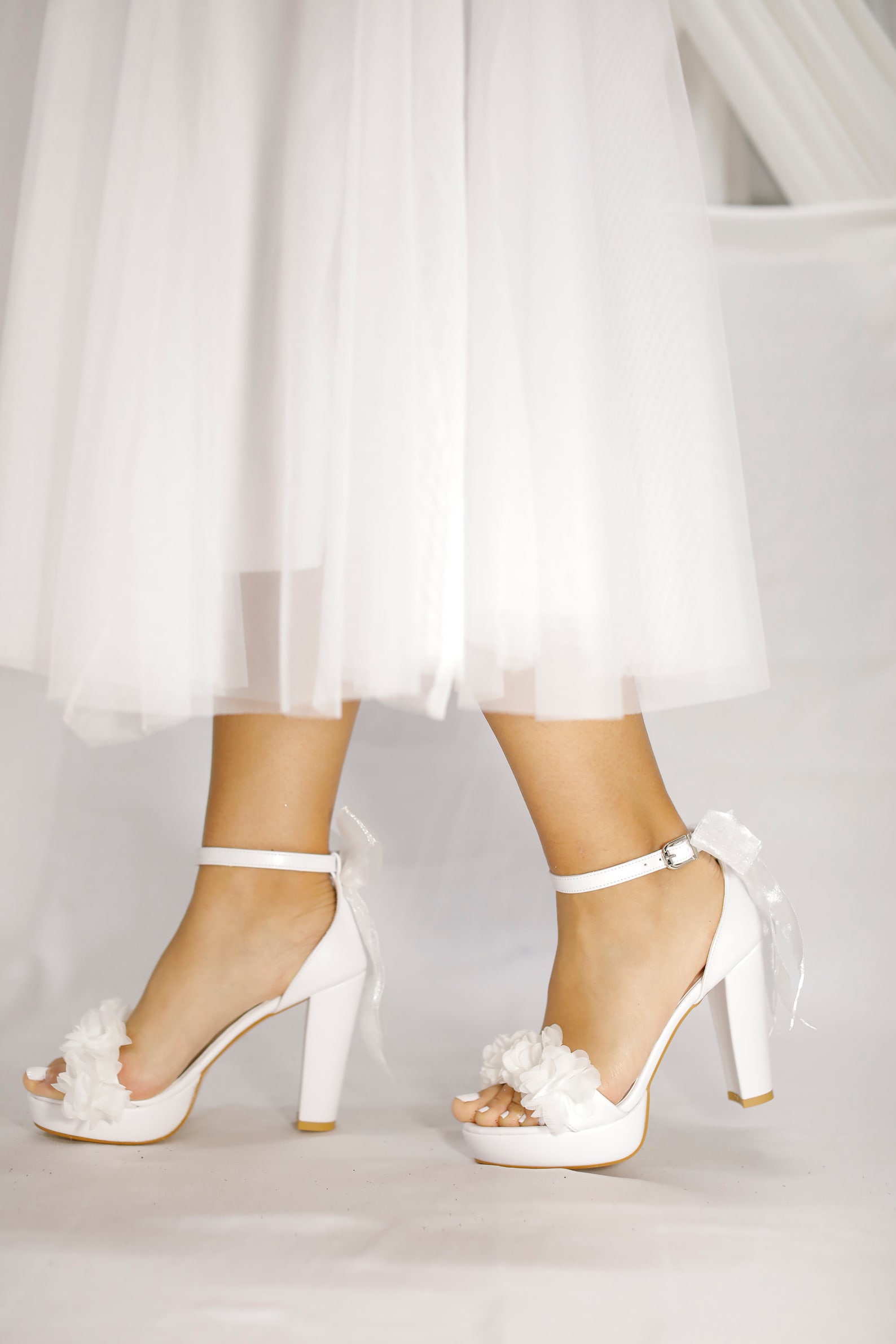 block heel platform wedding shoes