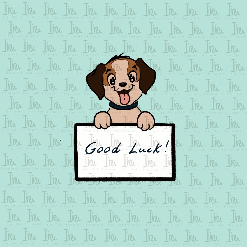 Cute Dog Digital Painting 8 PNG Clipart Puppy Bravo Good Luck I Love ...