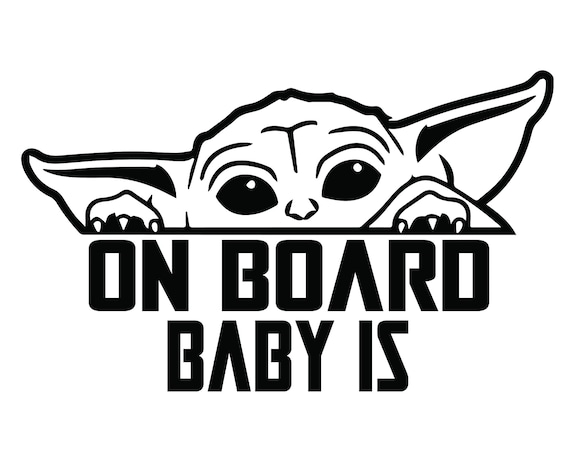 Buy Baby Yoda baby on Board Car Decal Online in India Etsy