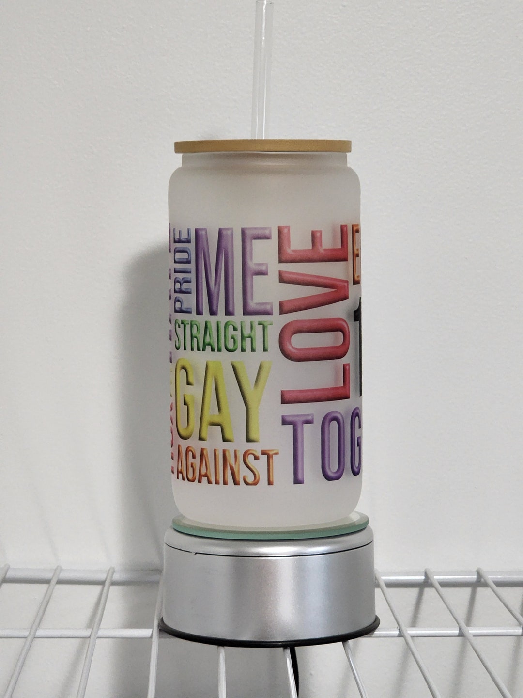 Pride LGBTQ Libbey Glass Beer Can 16 Oz Etsy