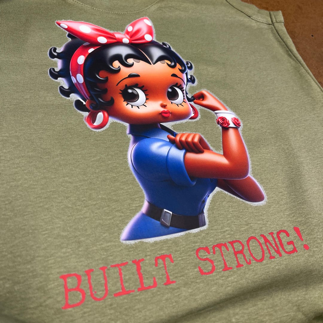 Betty Boop Riveter Built Strong Betty Boop T-shirt - DIY Shirt - in Trades - Build Shirt ...