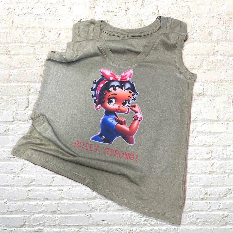 Betty Boop Riveter Built Strong Betty Boop T-shirt - DIY Shirt - in Trades - Build Shirt ...