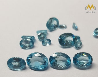 100% Natural Blue Zircon Loose Gemstone, Jewelry Making, Mix Size, Faceted Blue Zircon Precious Gemstone, December Birthstone