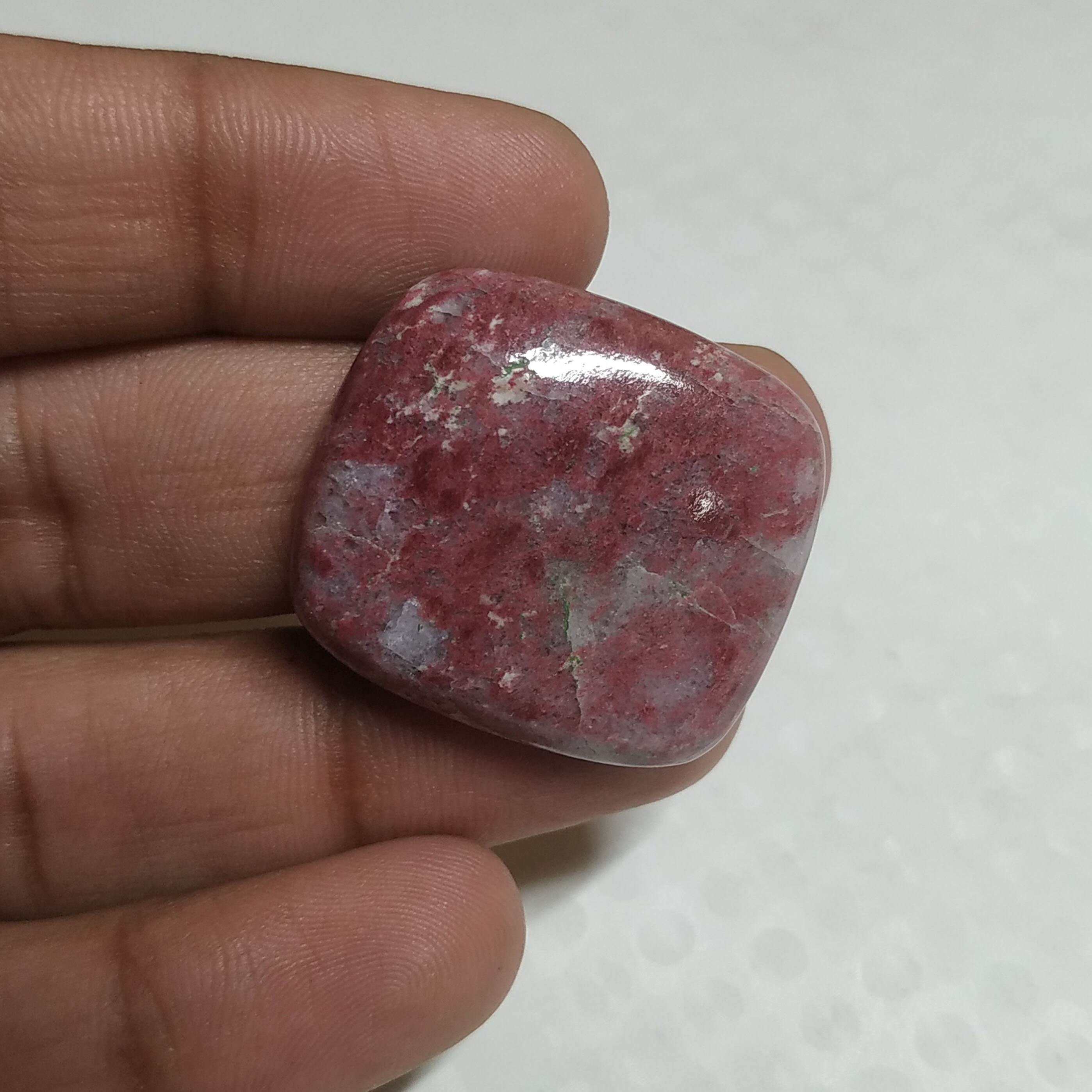 Rare Pink Thulite Loose Gemstone Cabochon, Personalized Gift