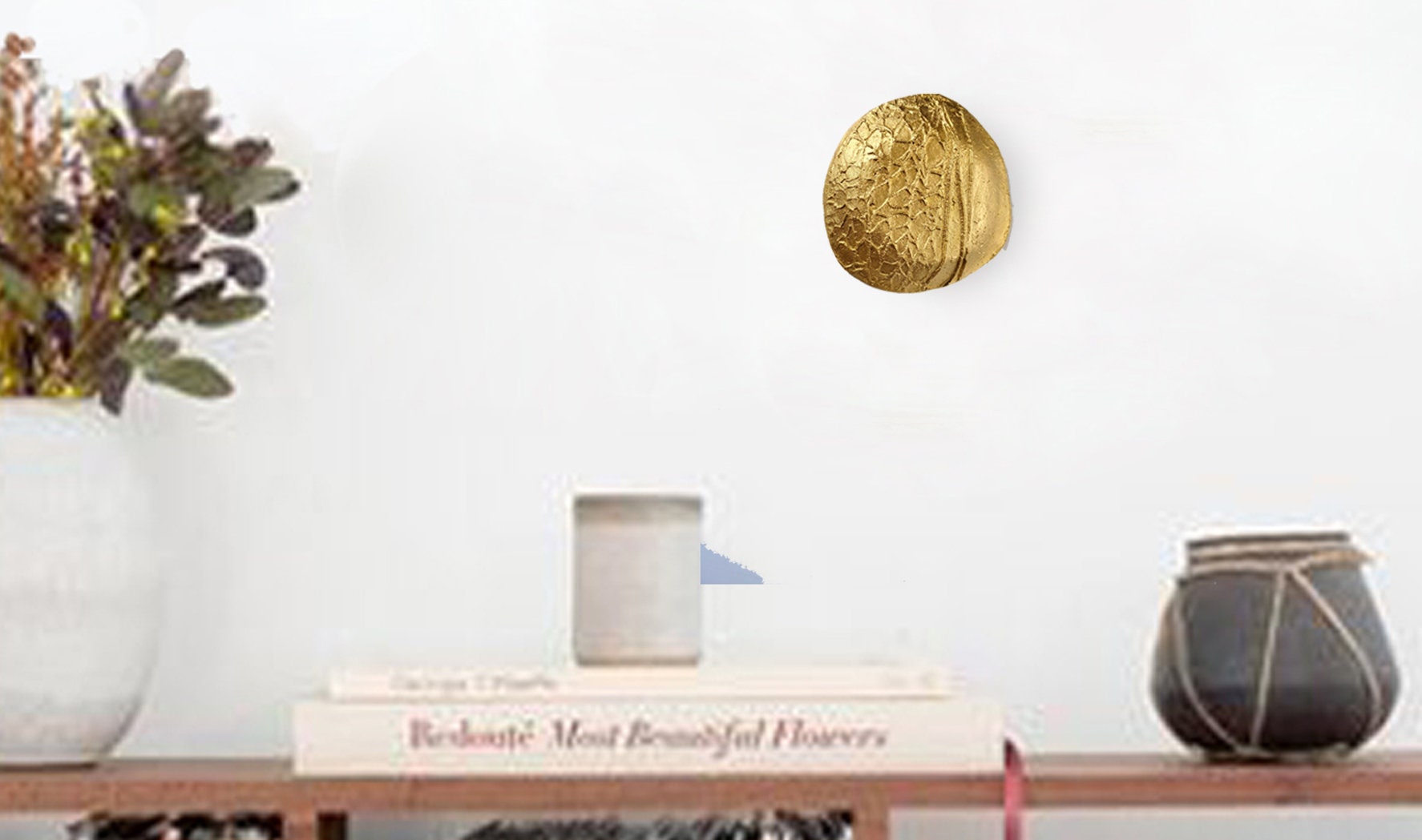 Concrete gold coin wall sculpture art Gold decortion art Etsy
