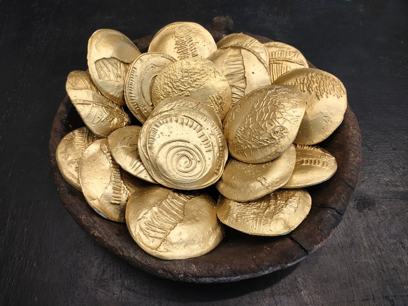 Concrete gold coin wall sculpture art Gold decortion art Etsy