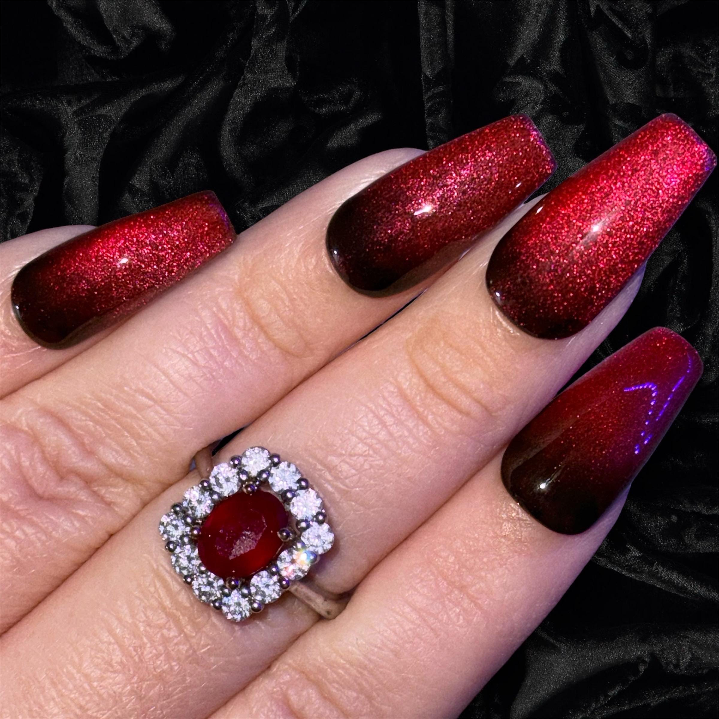 Stunning Red Ombre Nails with Gradient Magic