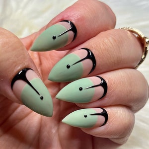 Dark Academia Press On Nails | Edgy Nails | Press Ons | Fake Nails | Witchy Nails | Glue On Nails | Matte Nails