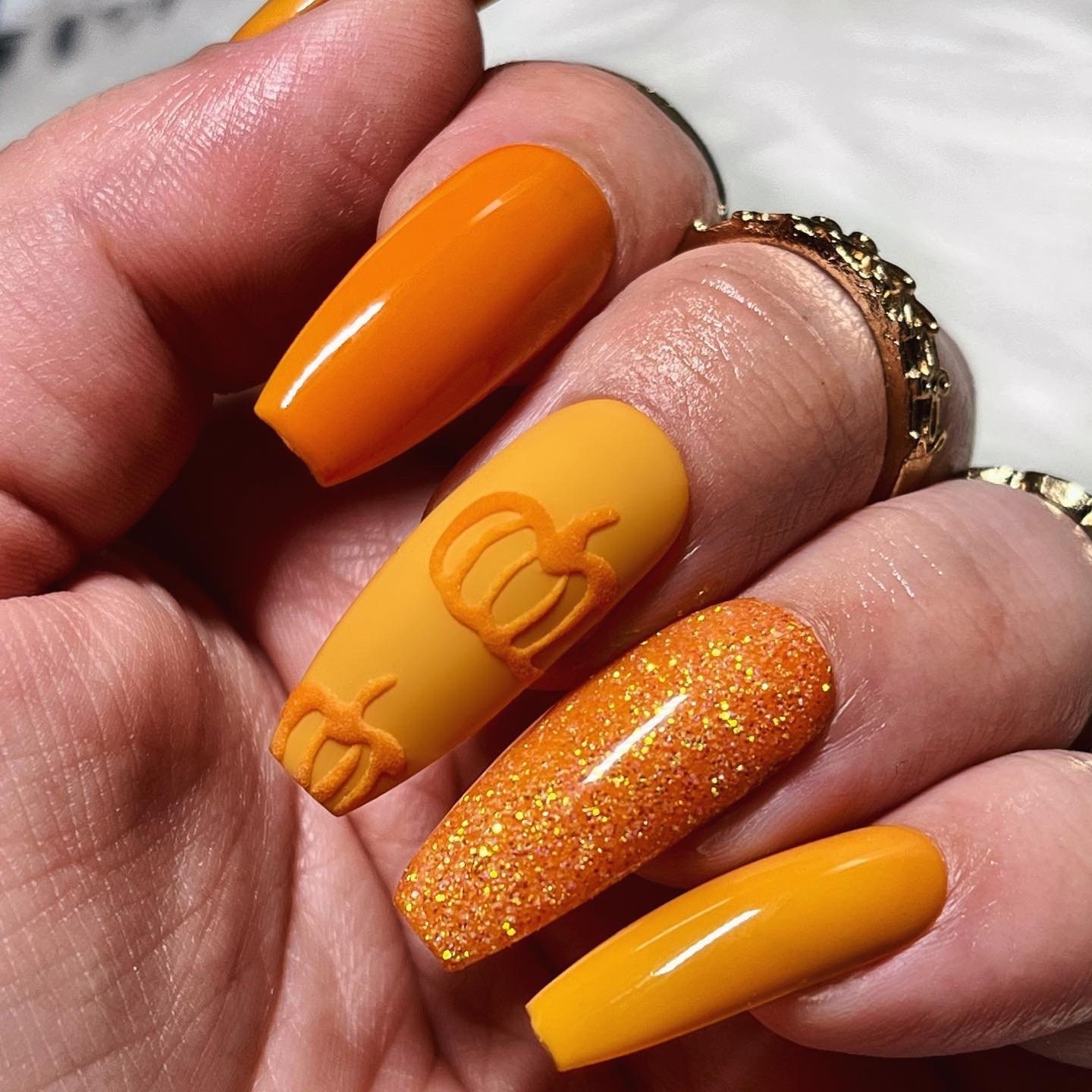 Orange Nail - Etsy