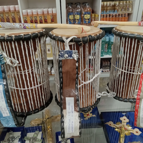 Original Africa Talking Drum with stick/Ilu gangan