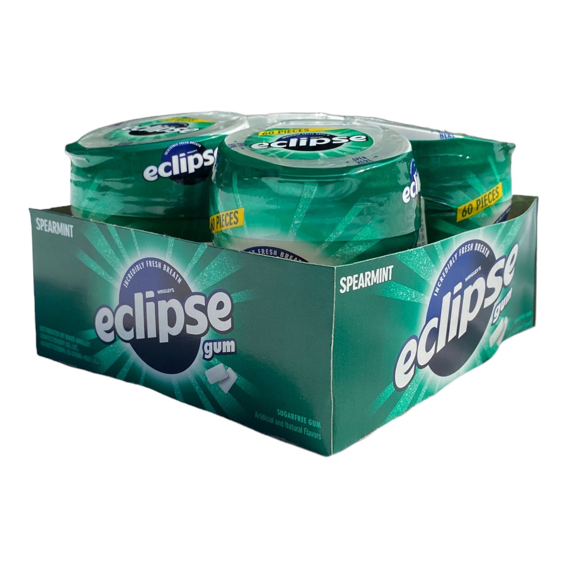 Eclipse Spearmint Sugarfree Gum60countpack of 4 