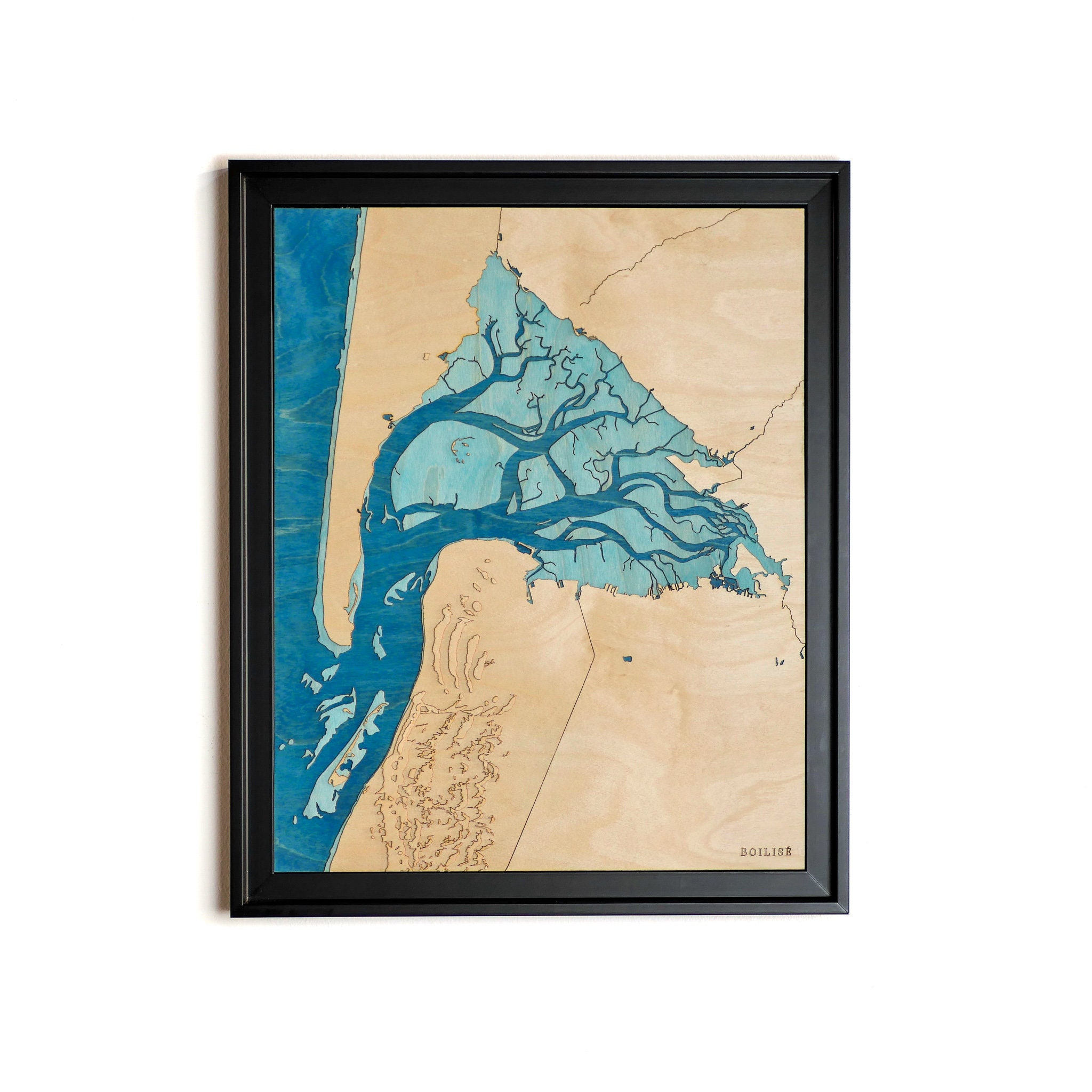 Carte en Bois Du Bassin d'arcachon et de La Dune Pilat