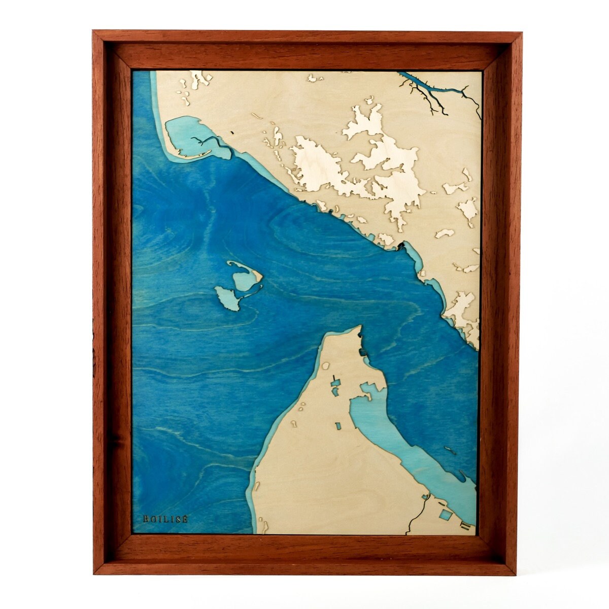 Estuaire de La Gironde | Carte Topographique en Bois