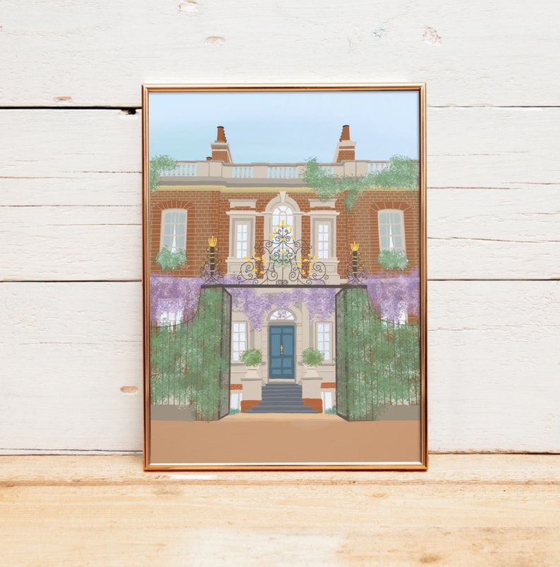 Bridgerton House Illustration Bridgerton Print Bridgerton | Etsy