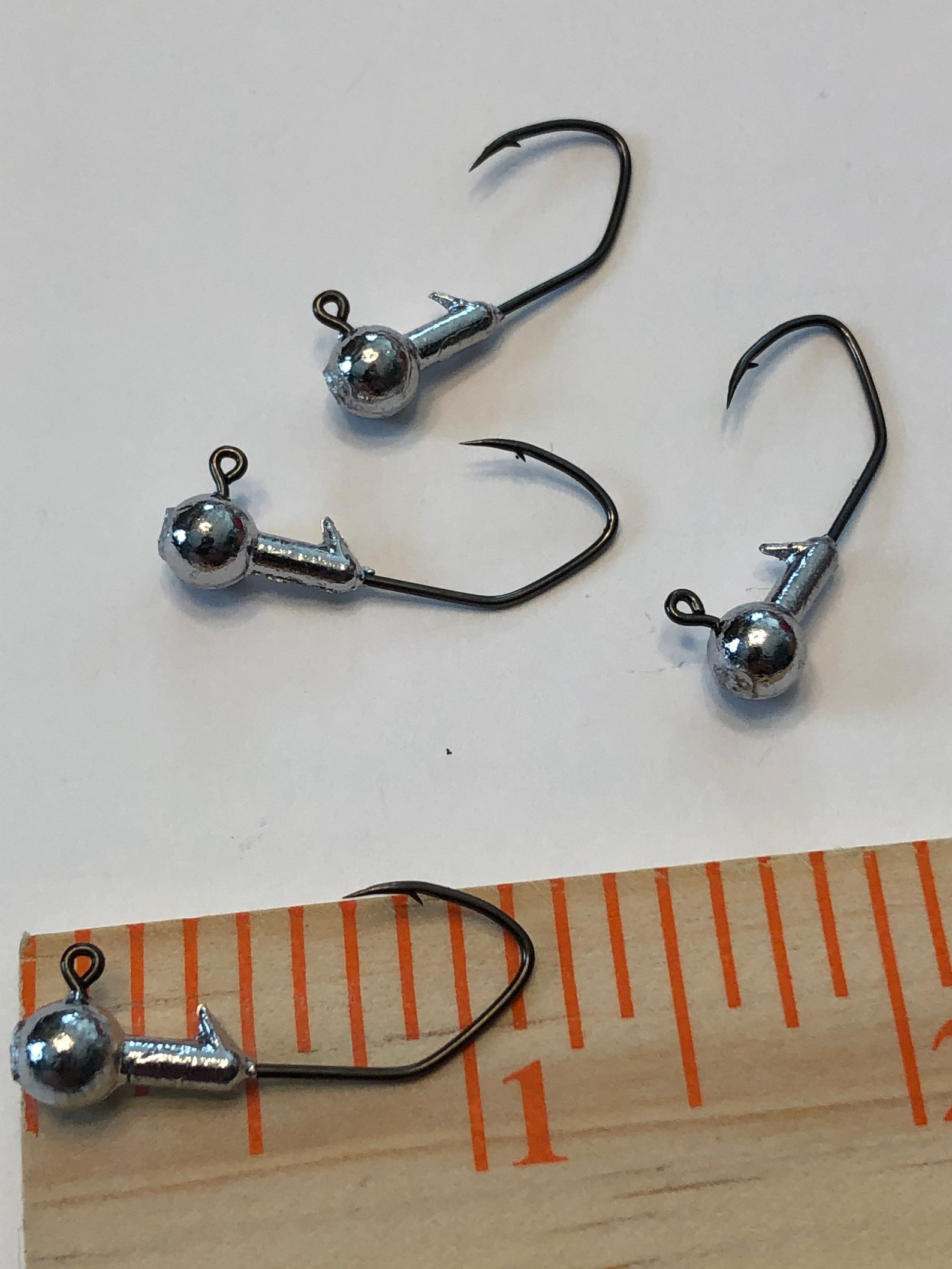 1/161/8 oz. 2 black nickel sickle hook jig head Etsy