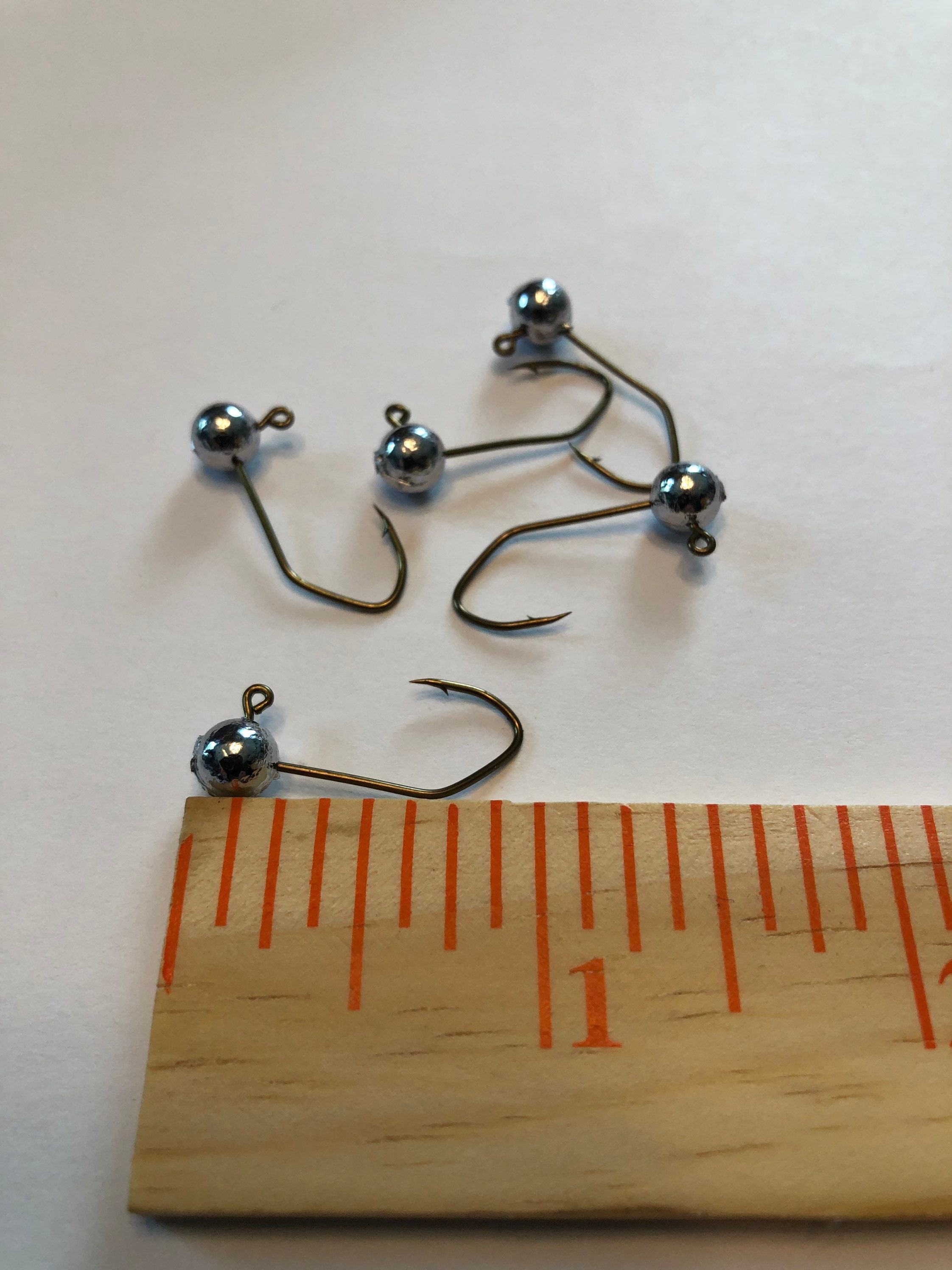 1/161/8 oz. 4 bronze matzuo sickle hook NO COLLAR jig head Etsy
