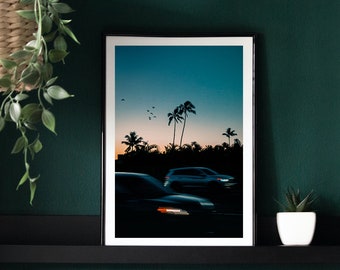 Hawái, Arte mural, Grabados de bellas artes, Impresión minimalista de arte mural, Decoración moderna de la pared, Grabado de la naturaleza, Arte, Fotografía, Impresión de arte tropical