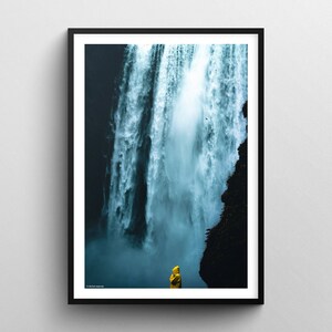 Waterfall Skogafoss, Iceland • Wall Art • Fine Art Prints • Minimalist Wall Art Print • Modern Wall Decor • Moody • Travel Photography