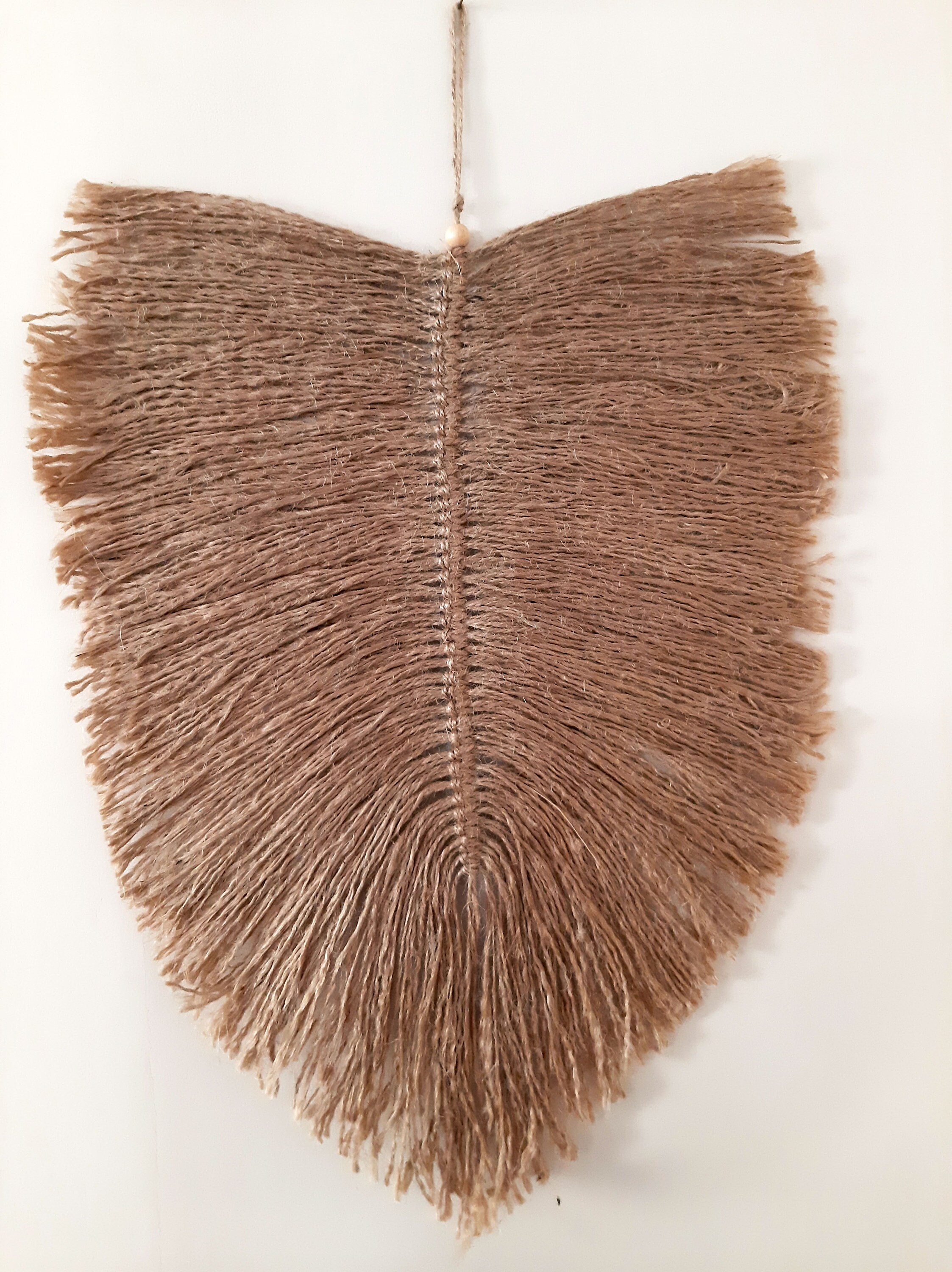 Deepb Jute Wall Decor Handmade Jute Feather Natural Wall Art Jute Wall