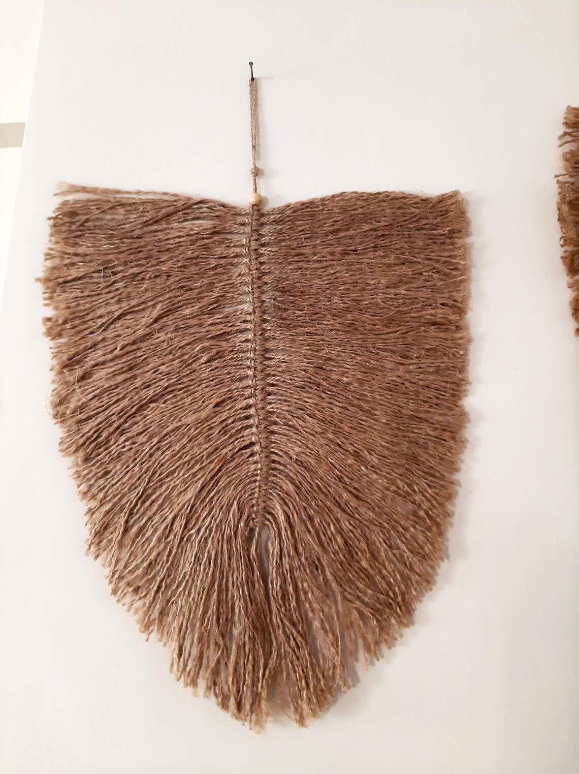Deepb Jute Wall Decor Handmade Jute Feather Natural Wall Art Jute Wall