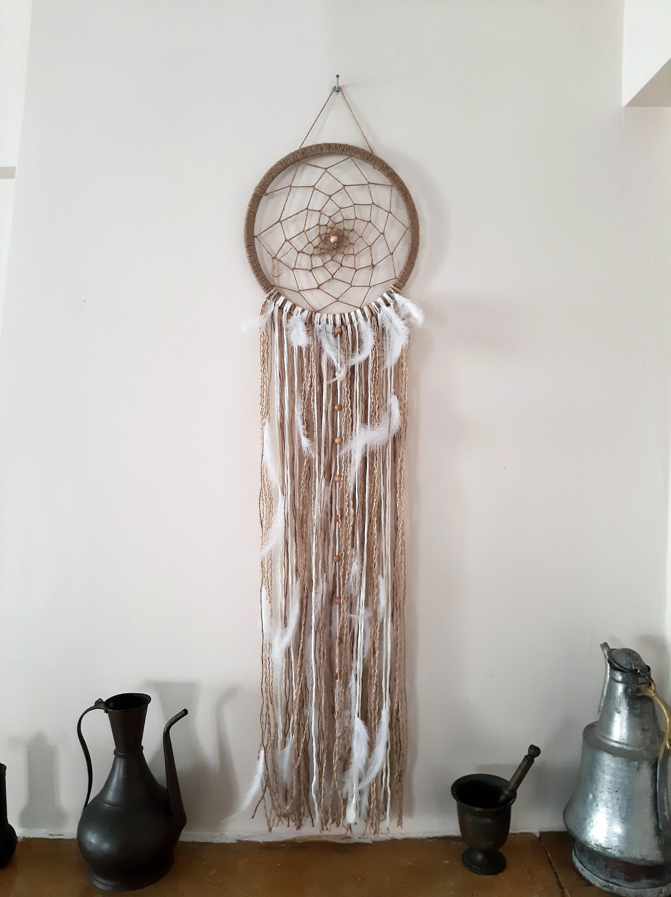 Deepb Dream Catcher Jute Dream Catcher Boho Bedroom Decor Etsy UK