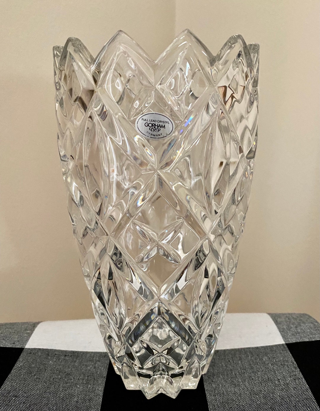 Gorham Vintage Lead Crystal Vase. - Etsy