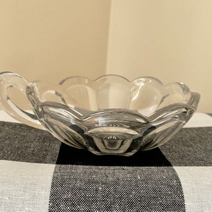 Vintage Scalloped Edge Nappy/Candy Dish with Handle.