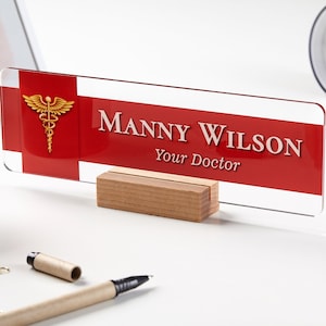 Doctor Name Plate for Desk Desk Sign Medical Office Decor - Etsy
