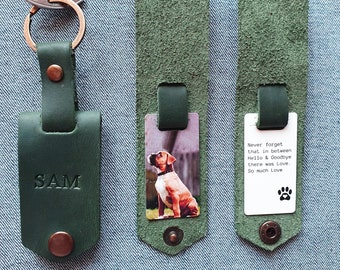 Custom Pet Keychain, Pet Memorial Keychain, Pet Memorial Gift with Photo, Dog Loss Sympathy Gift, Dog Memorial Gift from Photo