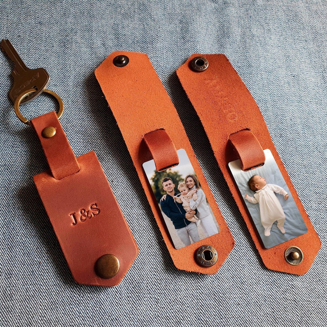 Custom Leather Keychain With Photos, Personalized Gift for Her, Unique — free download
