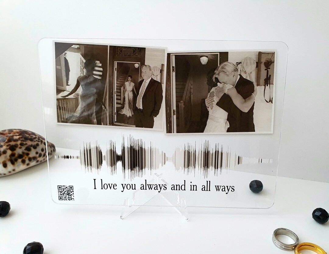 Memorial Gift, Picture Frame With QR Code and Soundwave, Voice ...