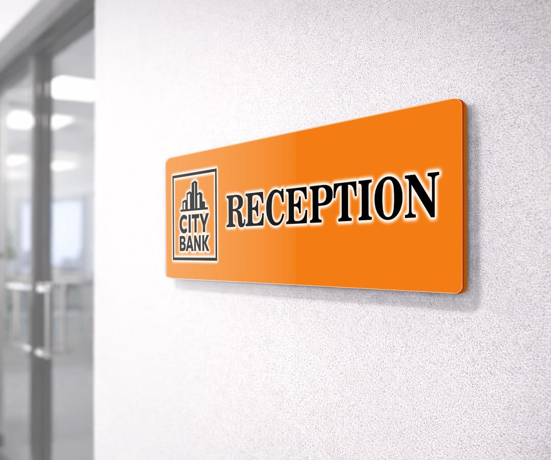 Custom Acrylic Reception Sign, Personalized Office Sign, Business Door ...