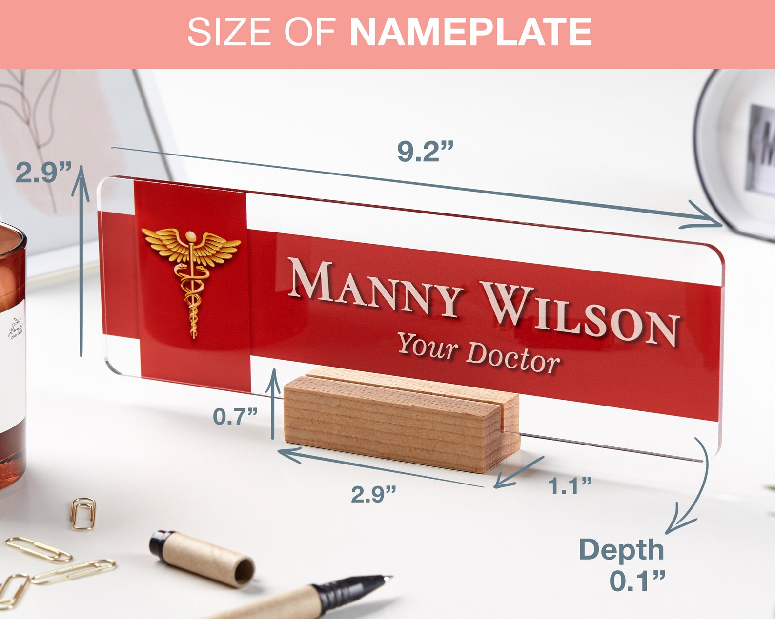 Doctor Nameplate Nursing Name Plate Personalized Desk Name Etsy