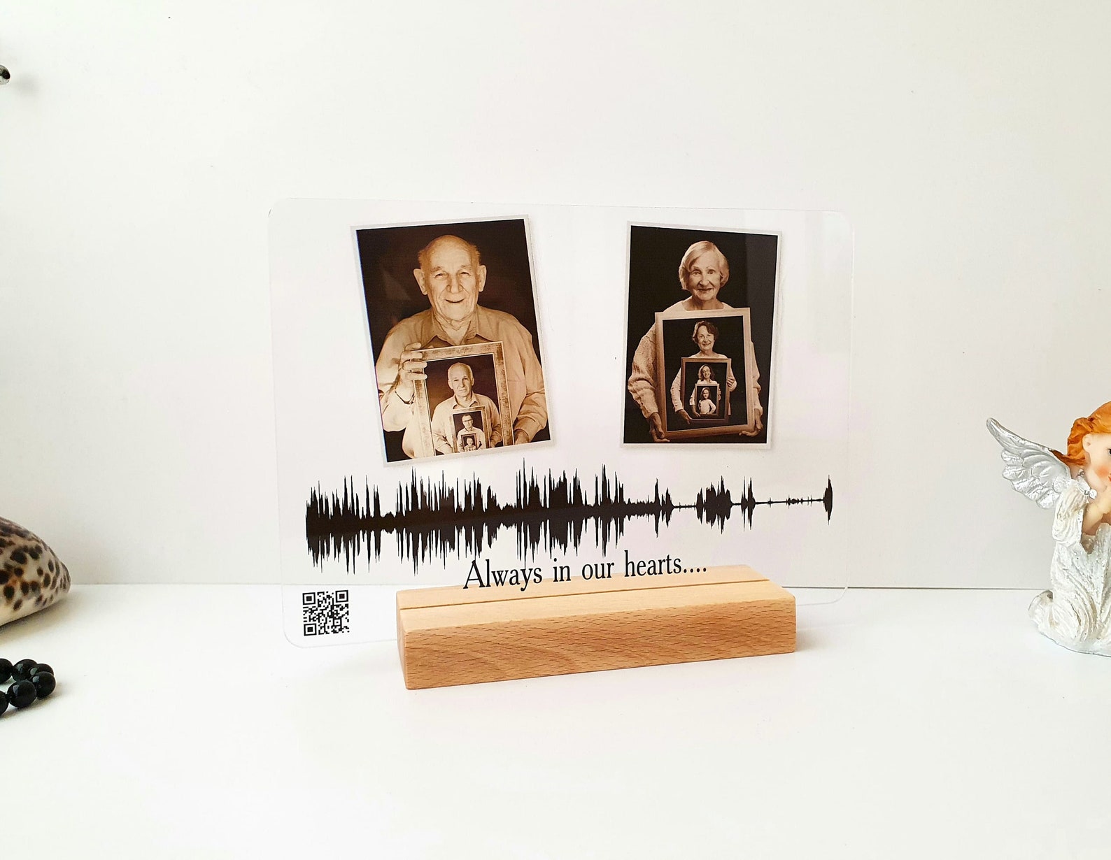 Voice Memorial With Qr Code Gift for Loved One Loss Loved Etsy