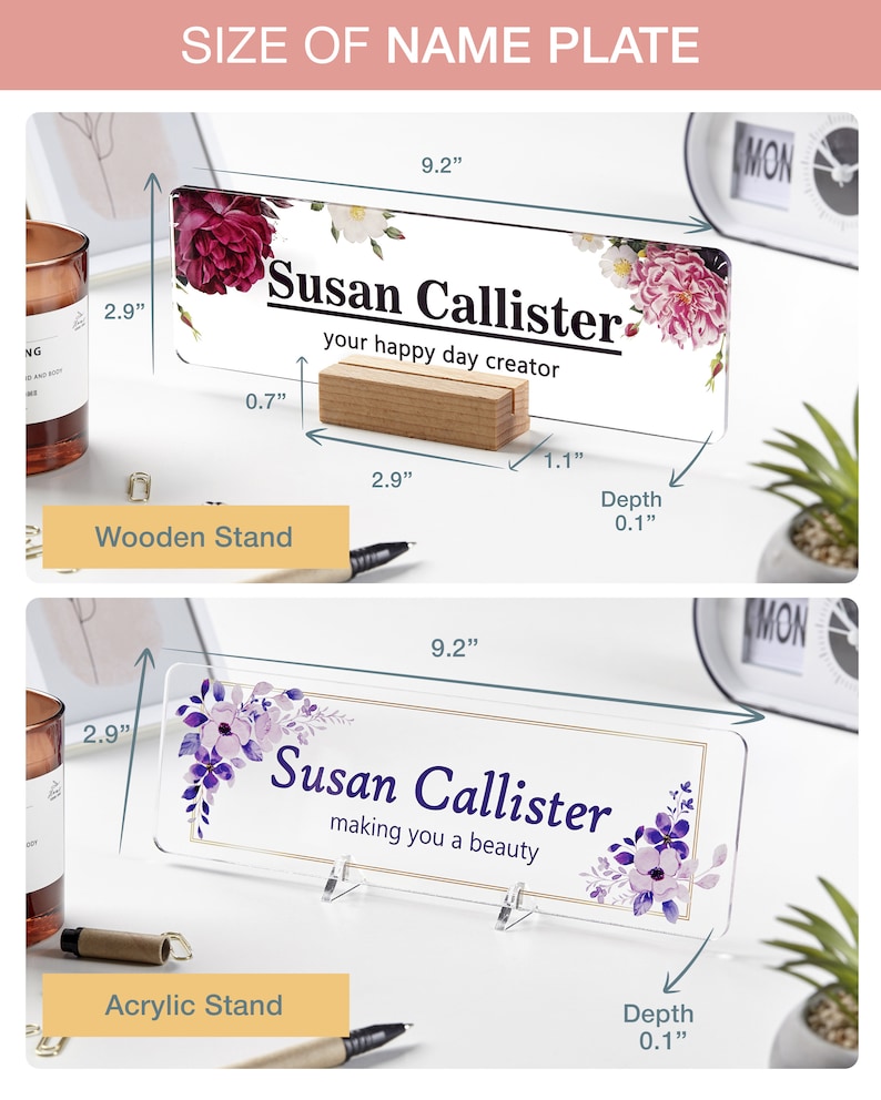 Desk Name Plate Custom Office Name Plate Desk Work Name Etsy