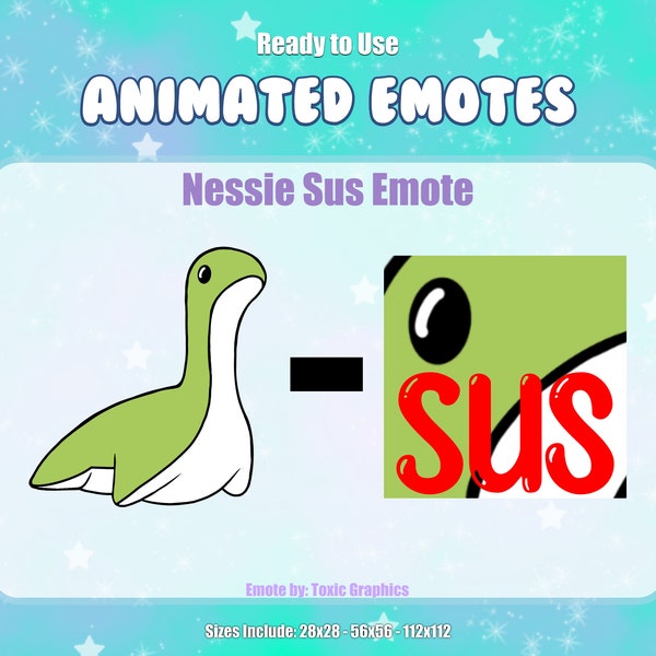 Animated Sus Emote / Nessie Animated Emote / Animated Twitch Emote / Apex Legends Emote / Streamer Emote / Aesthetic