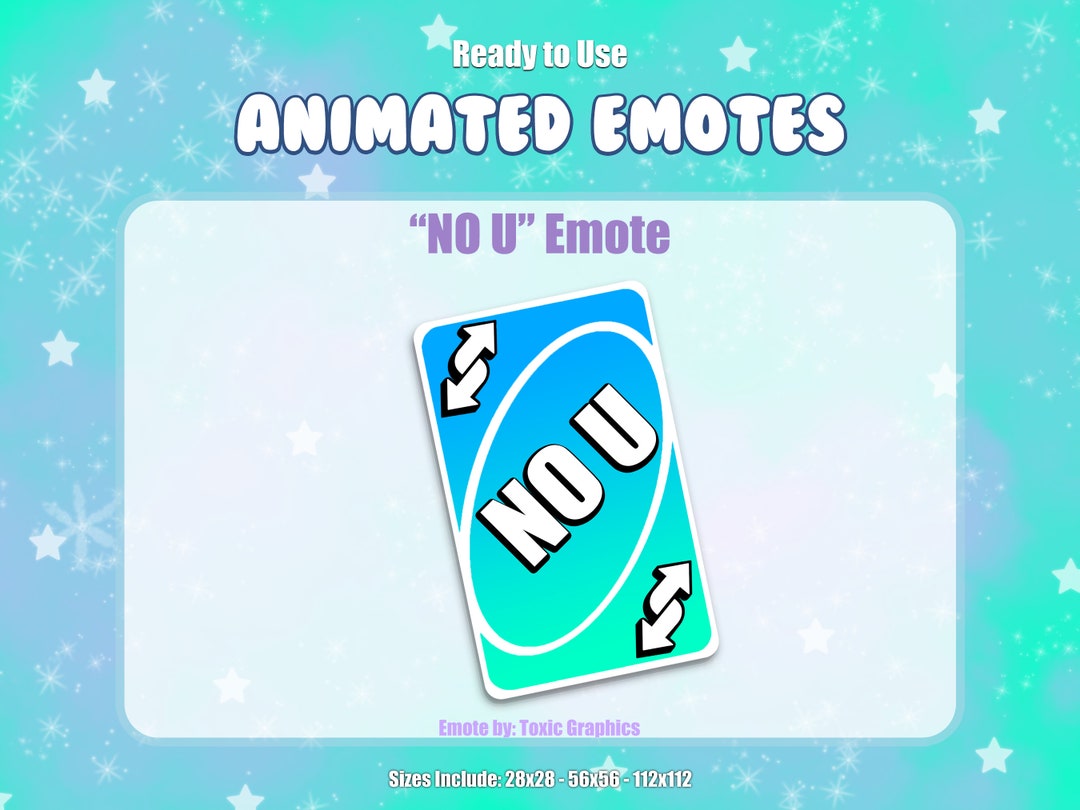 NO U Animated Twitch Emote / No U GIF / Twitch Streamer Emote / Kawaii ...