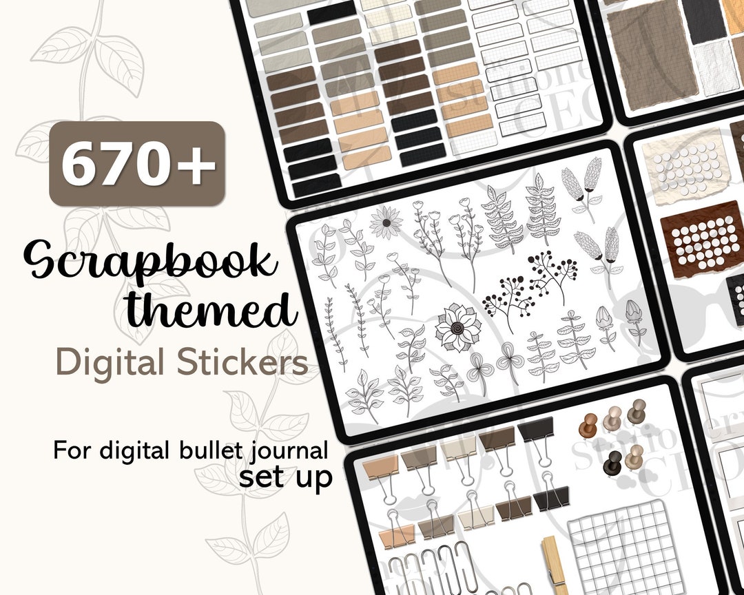 Goodnotes Stickers Scrapbook Digital Stickers iPad Digital Etsy