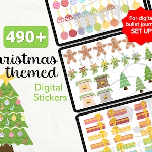Christmas stickers, Christmas Digital, December Planner stickers, Christmas Digital Stickers, Christmas GoodNotes Stickers